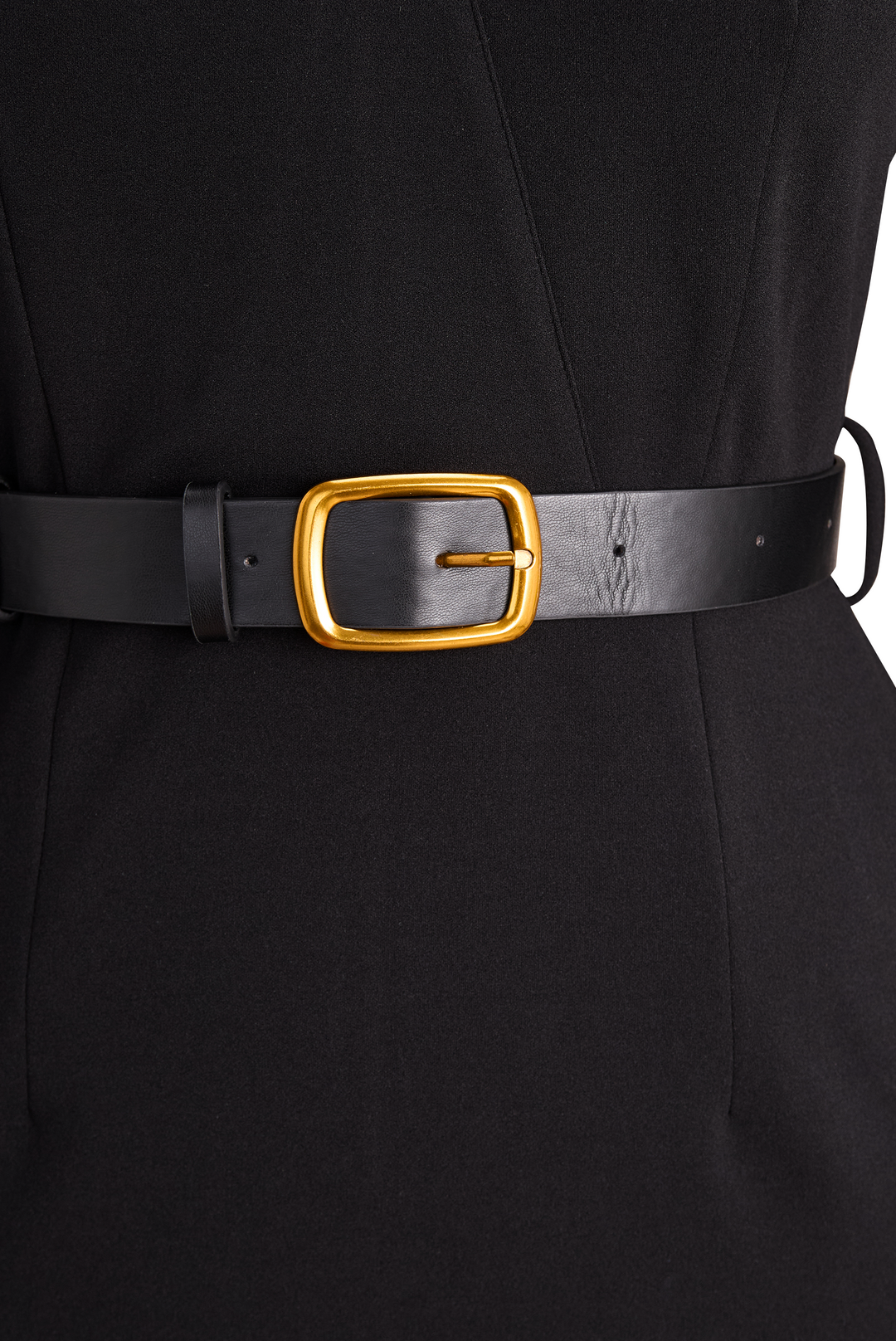 Camille™ | Black Belted Sheath Dress