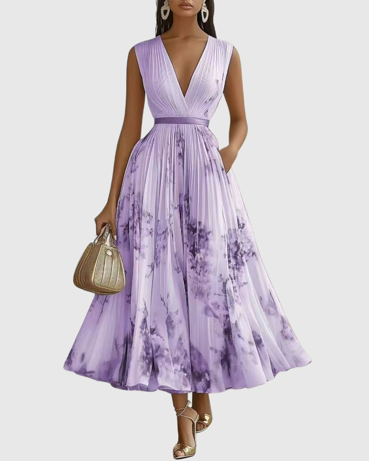 Isabella – Elegant Pleated Maxi Dress