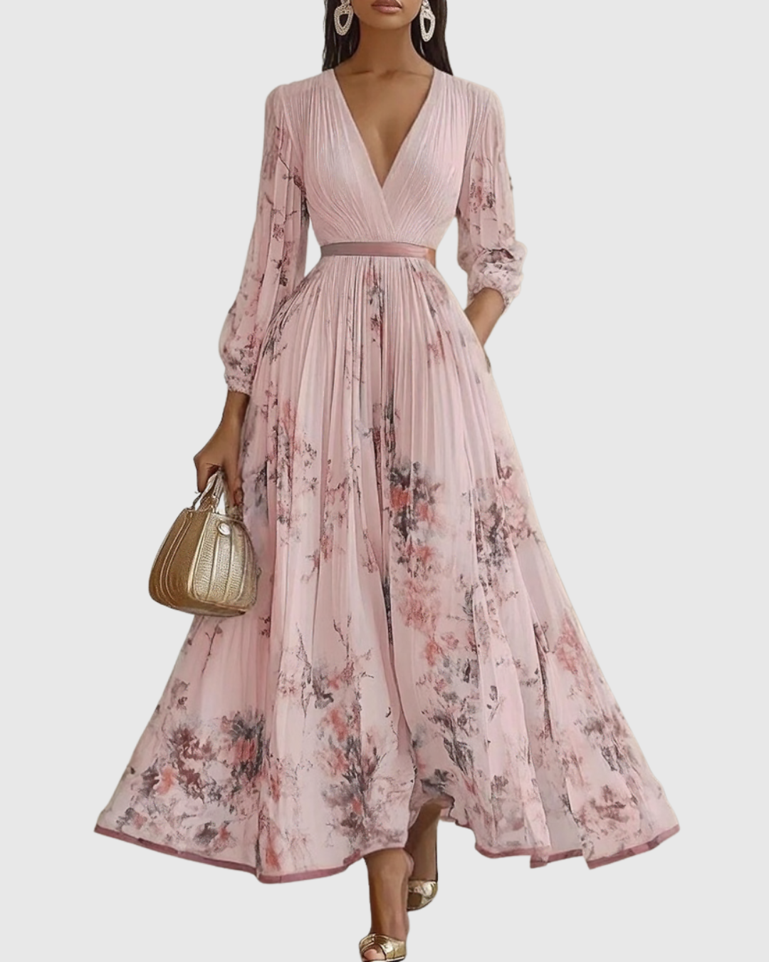 Suzanna - Pleated Elegance Dress