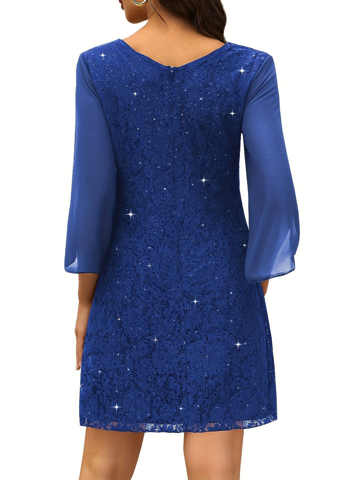 Madeleine – Elegant Lace Midi Dress