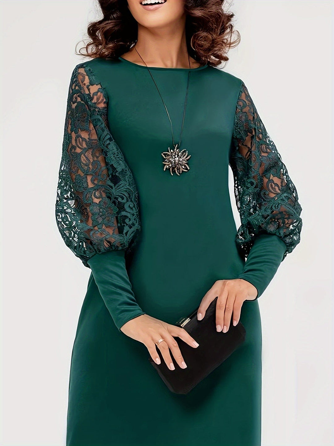 Marielle – Elegant Lace Midi Dress