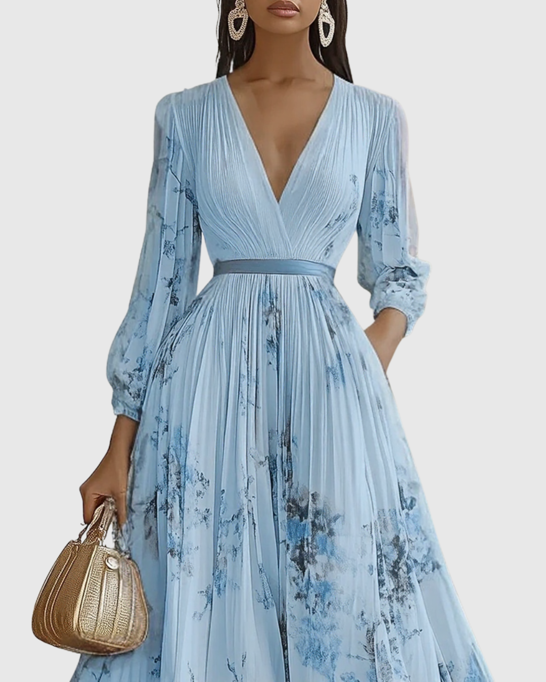 Isabella – Elegant Pleated Maxi Dress