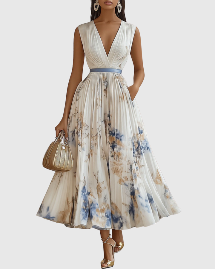 Isabella – Elegant Pleated Maxi Dress