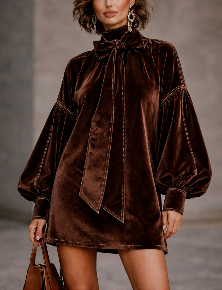 Vivienne – Elegant Velvet Mini Dress